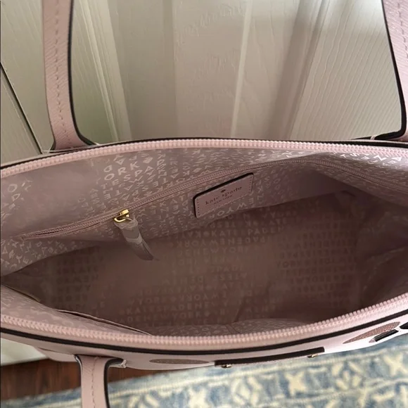 Kate Spade Pink and Gold Polka Dot Tote - Picture 7 of 7
